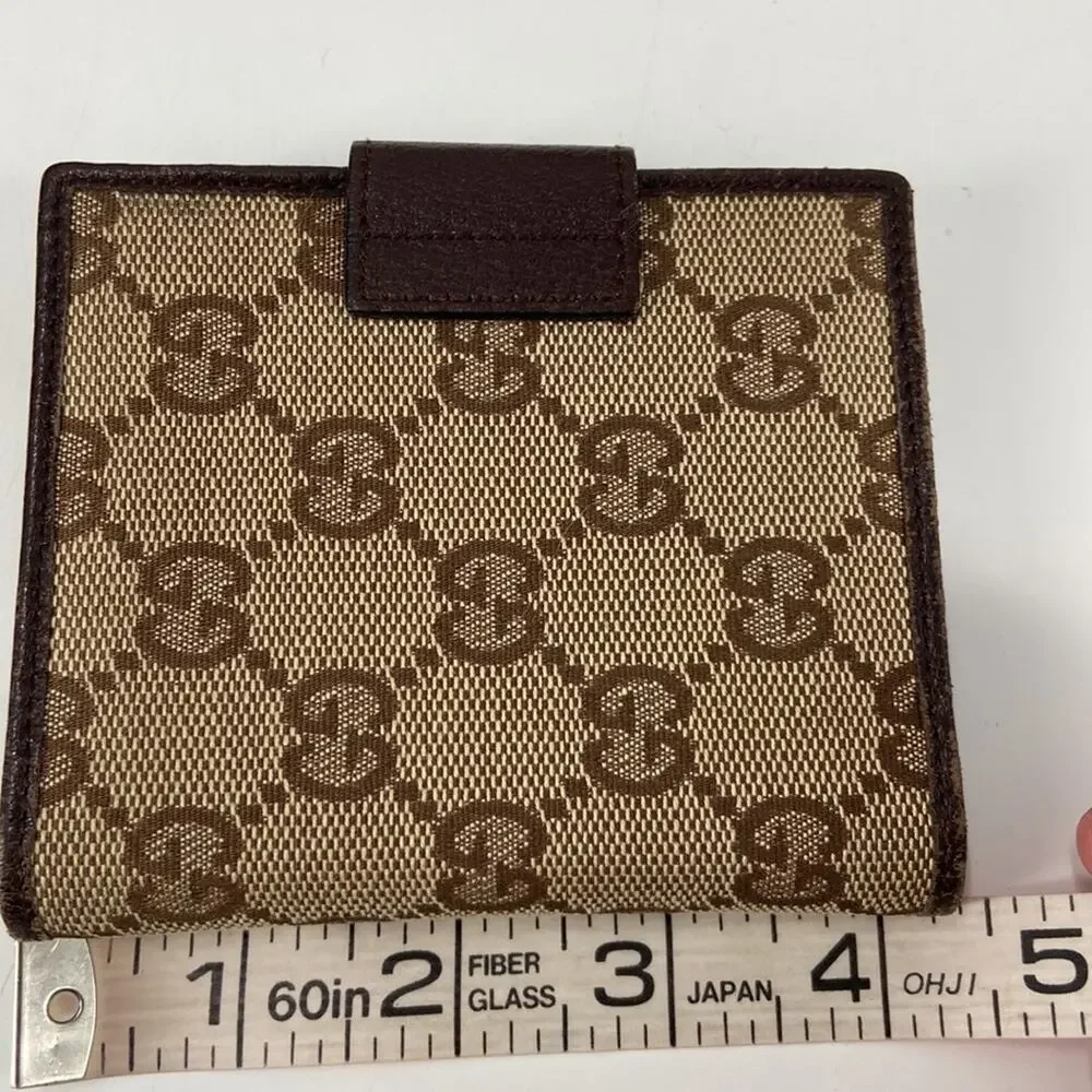 Vintage Gucci gg monogram leather canvas notebook cover